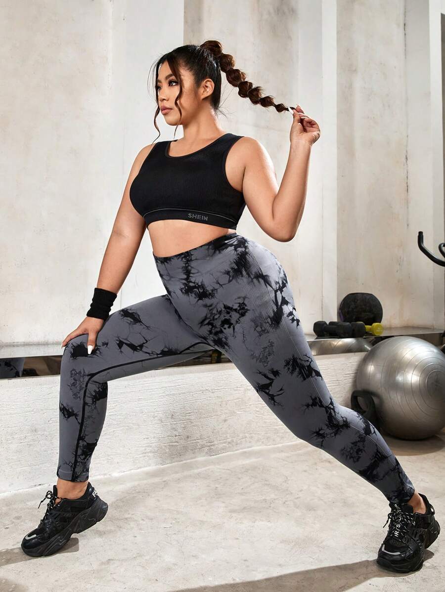 Legging Esportiva Plus Size Tie Dye