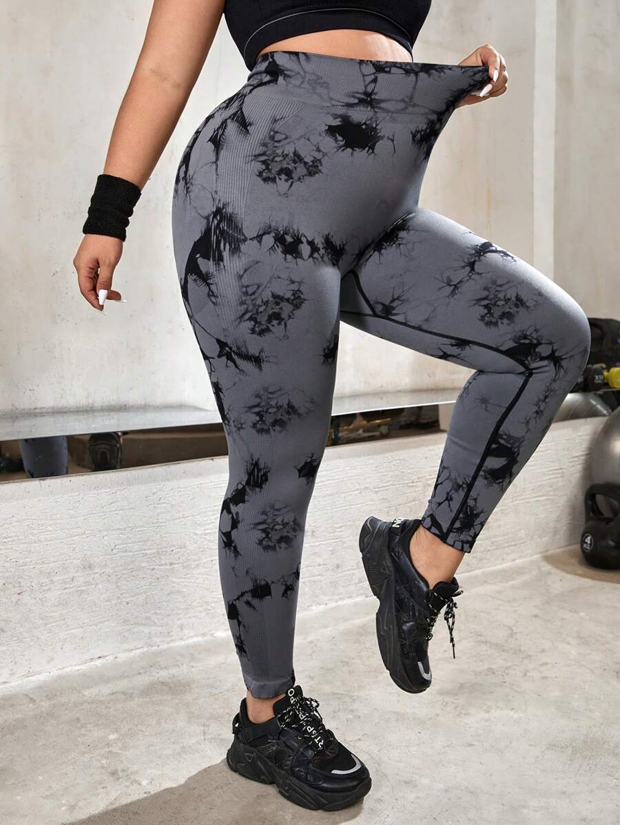 Legging Esportiva Plus Size Tie Dye