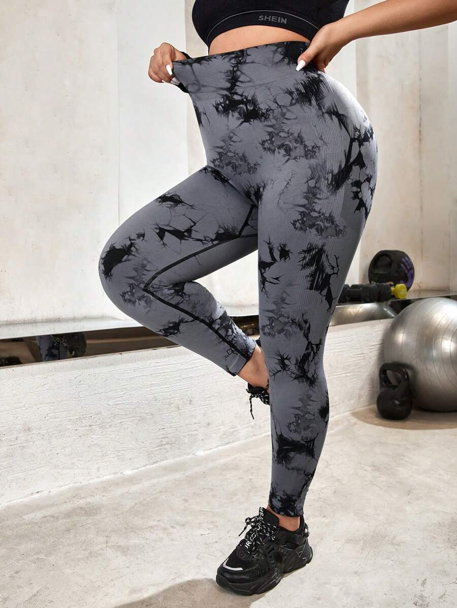 Legging Esportiva Plus Size Tie Dye