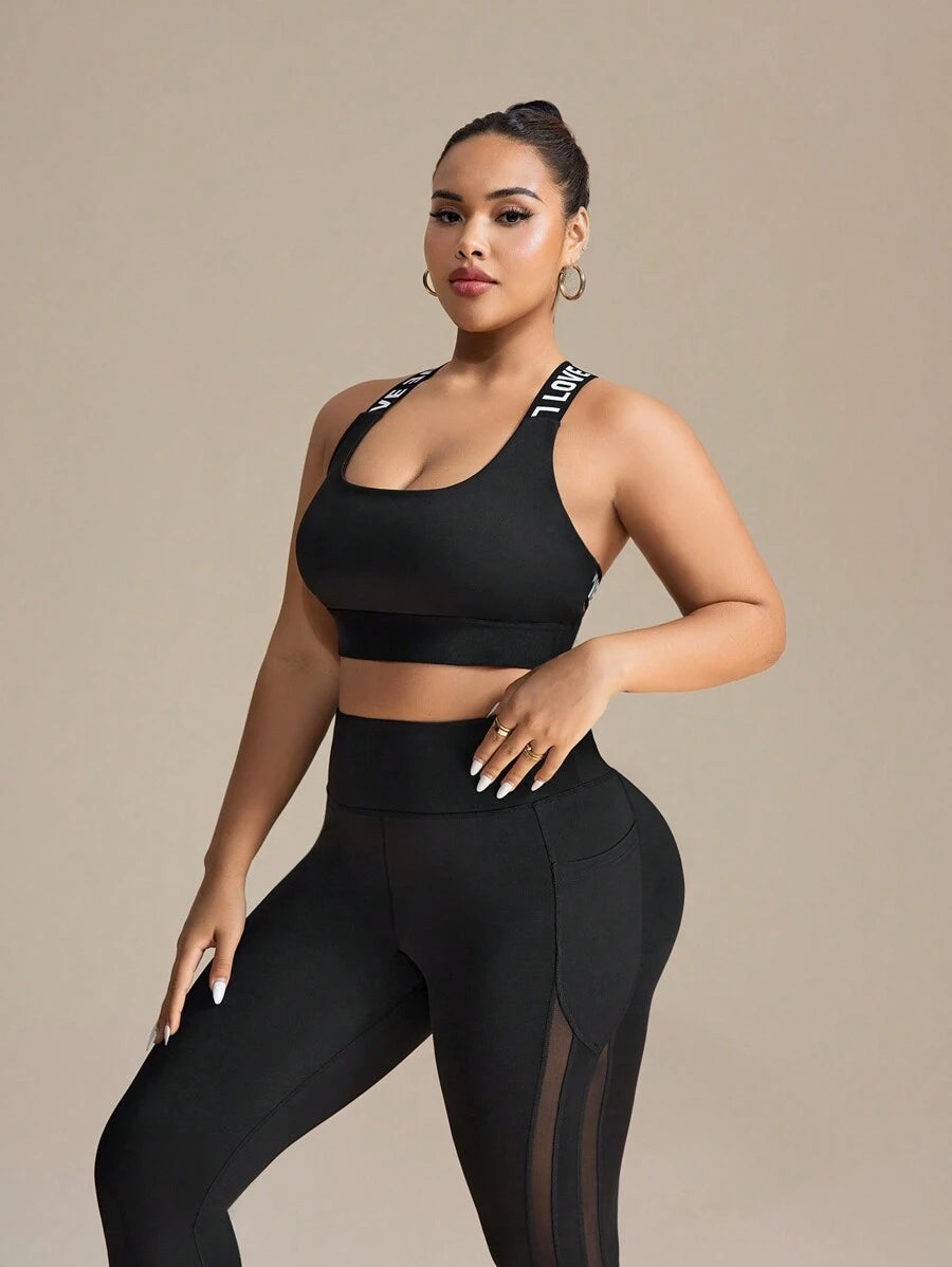 Legging Plus Size com Transparência