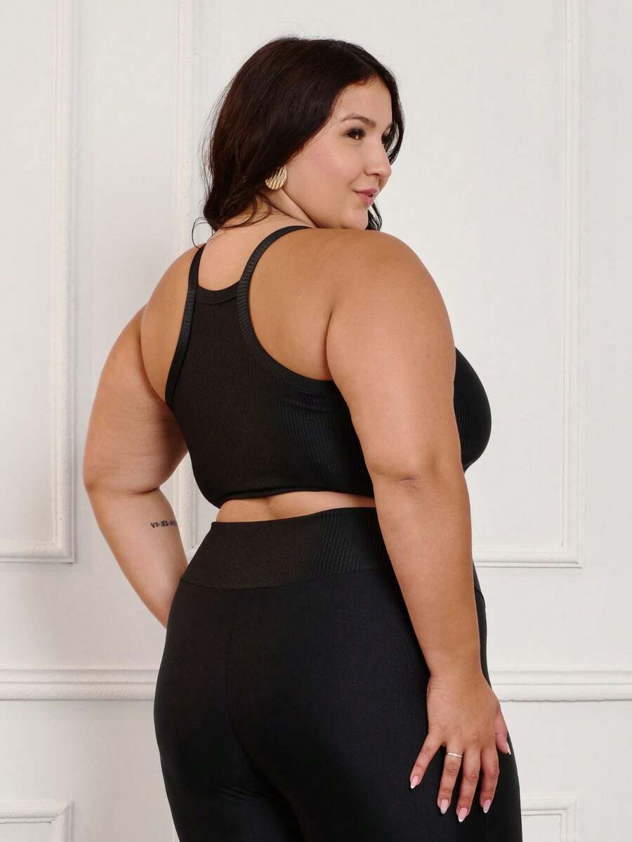 Top Feminino Canelado Plus Size