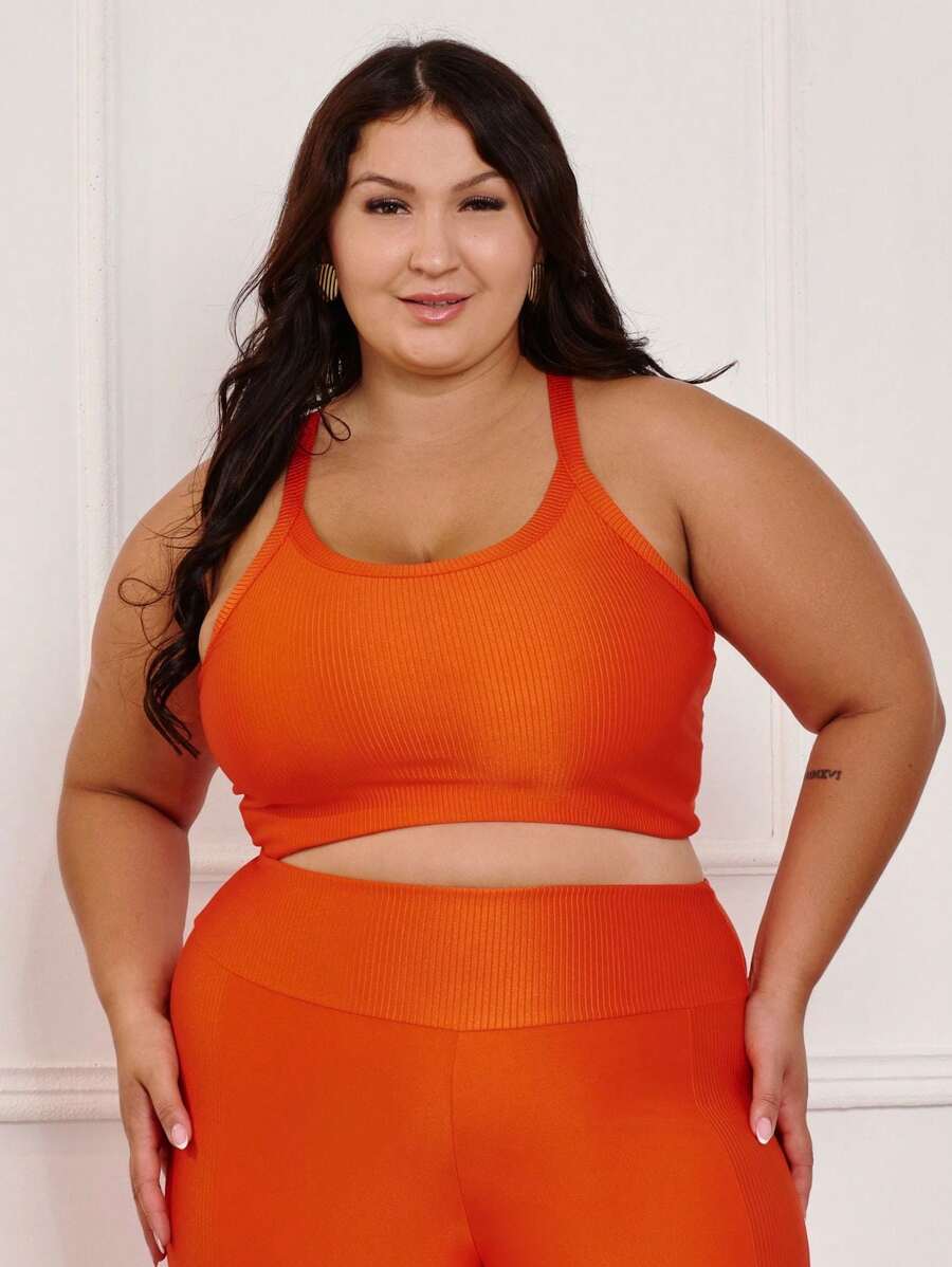 Top Feminino Canelado Plus Size