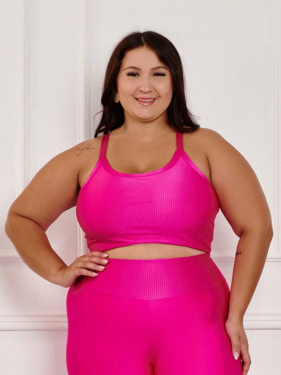 Top Feminino Canelado Plus Size