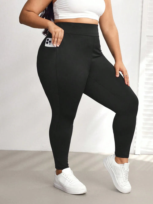 Legging Bolsos Laterais Extra Plus Size