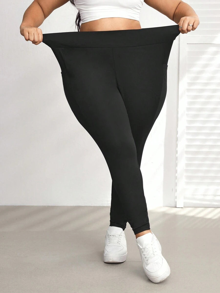 Legging Bolsos Laterais Extra Plus Size