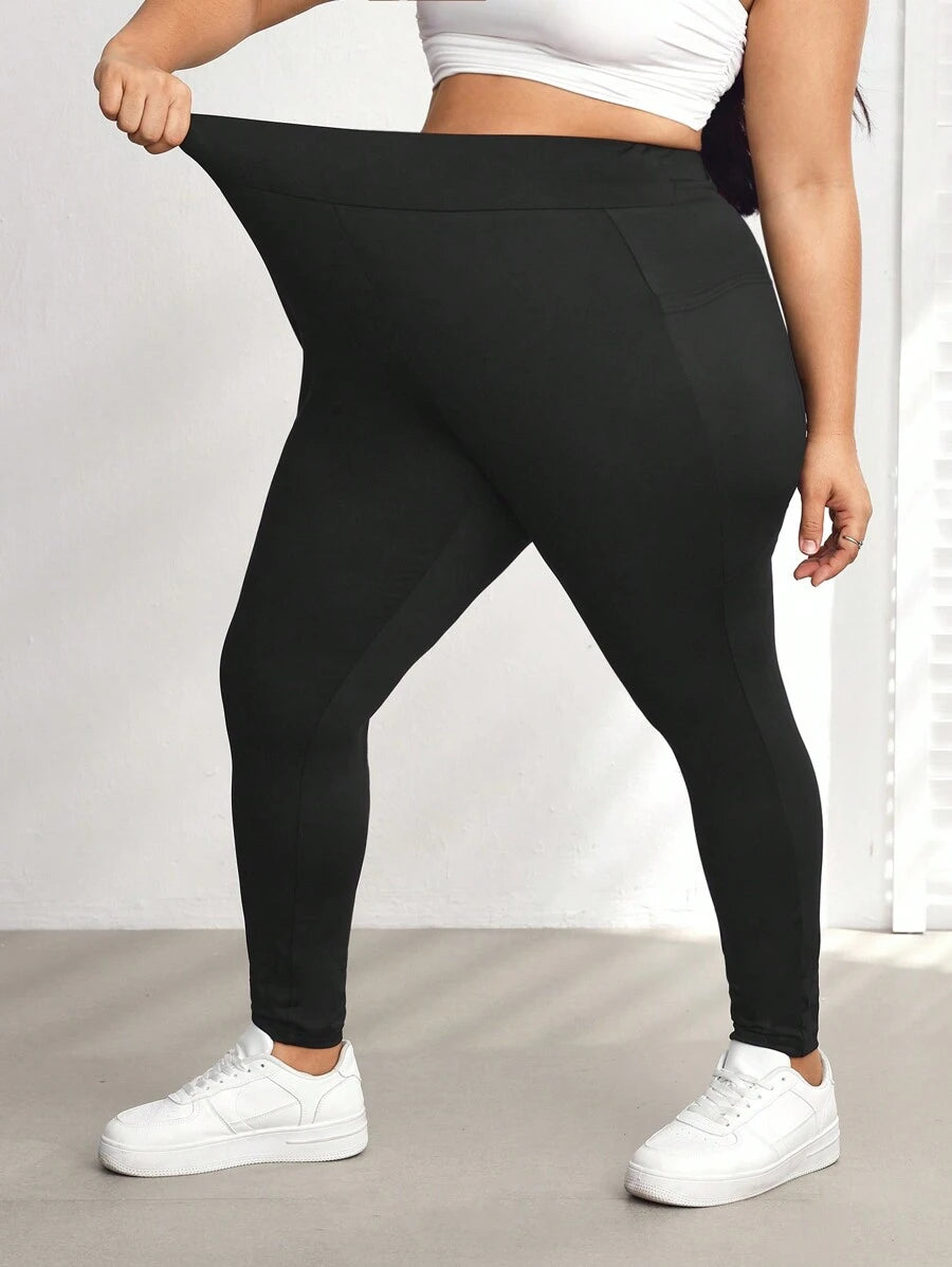 Legging Bolsos Laterais Extra Plus Size