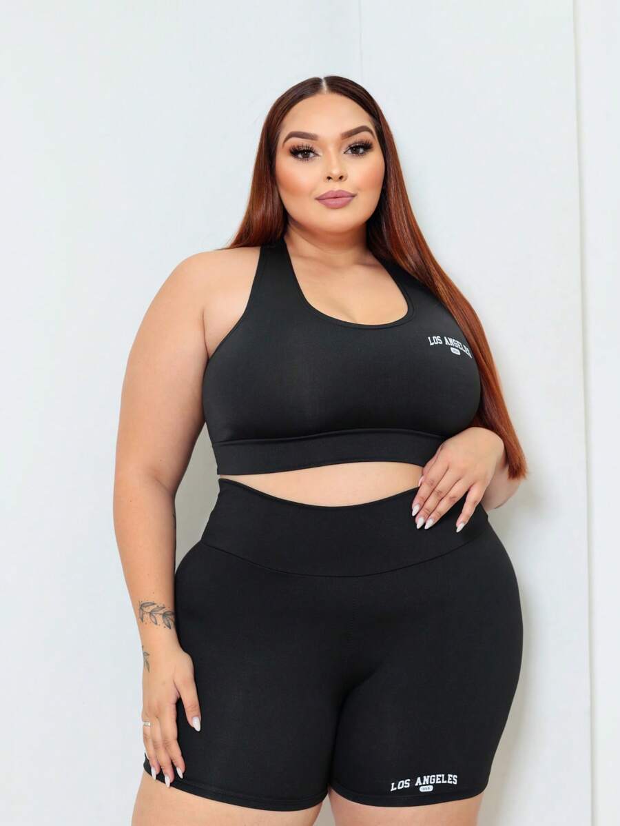 Conjunto Top e Shorts Plus Size
