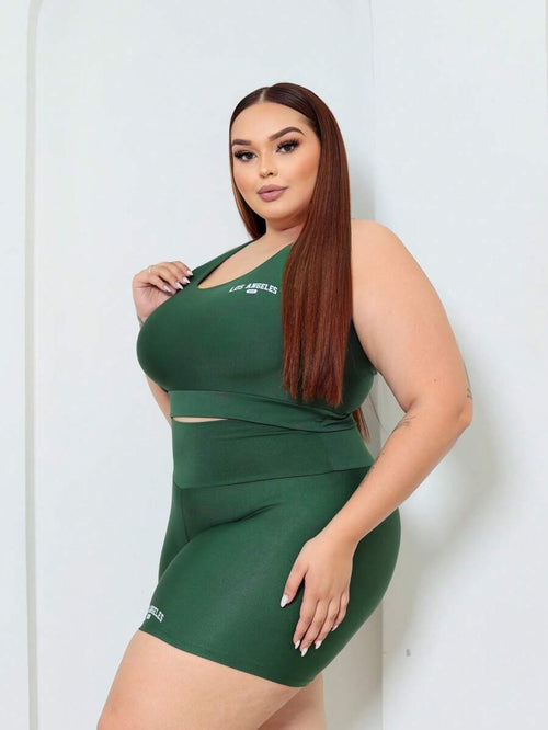 Conjunto Top e Shorts Plus Size