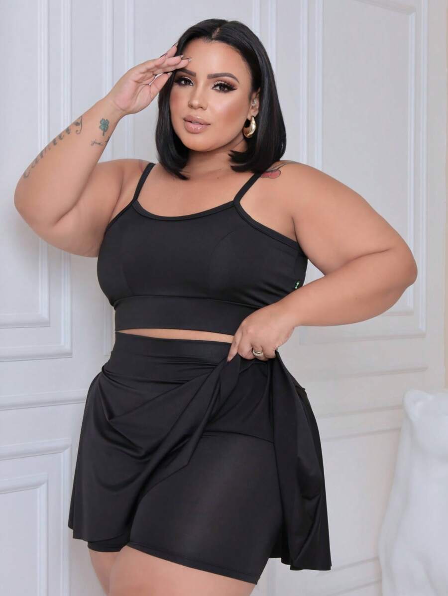 Conjunto Plus Size Top e Short Ronantic