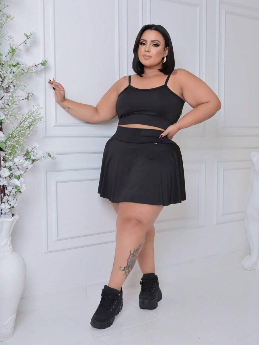 Conjunto Plus Size Top e Short Ronantic