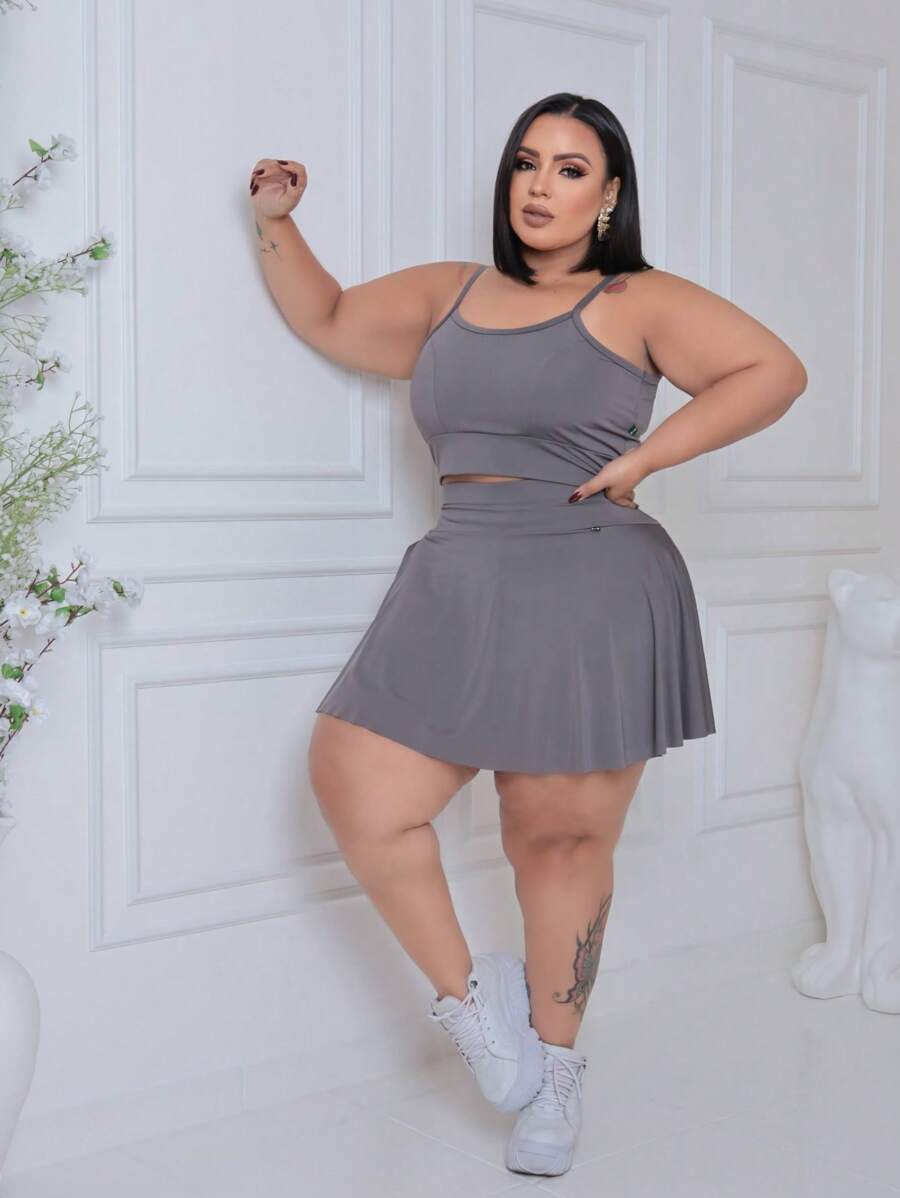 Conjunto Plus Size Top e Short Ronantic
