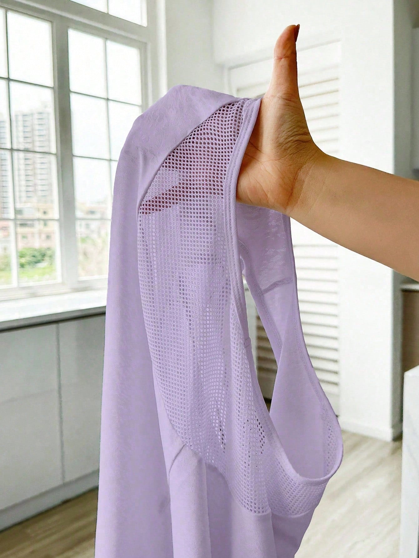 SHEIN Sport Studio Regata de Malha Jacquard, Cor Sólida Casual e da Moda para Uso Diário