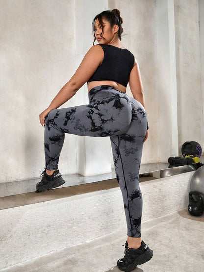 Legging Esportiva Plus Size Tie Dye