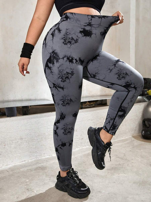 Legging Esportiva Plus Size Tie Dye