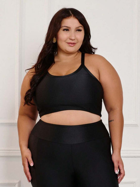 Top Feminino Canelado Plus Size