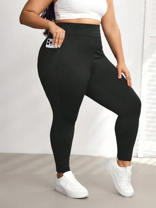 Legging Bolsos Laterais Extra Plus Size