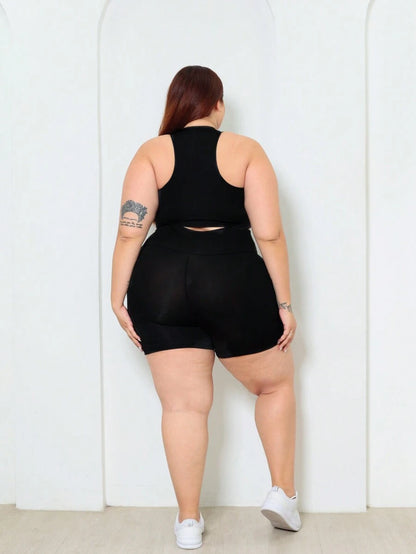 Conjunto Top e Shorts  Plus Size