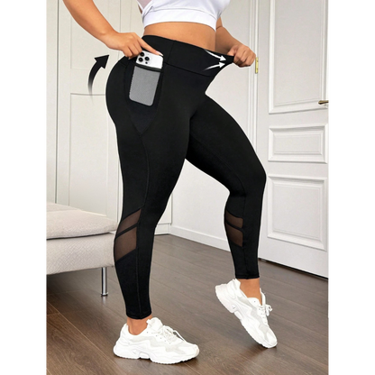 Legging Plus Size com Cintura Alta e Controle de Barriga